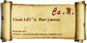 Csatlós Marianna névjegykártya