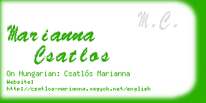 marianna csatlos business card