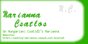 marianna csatlos business card